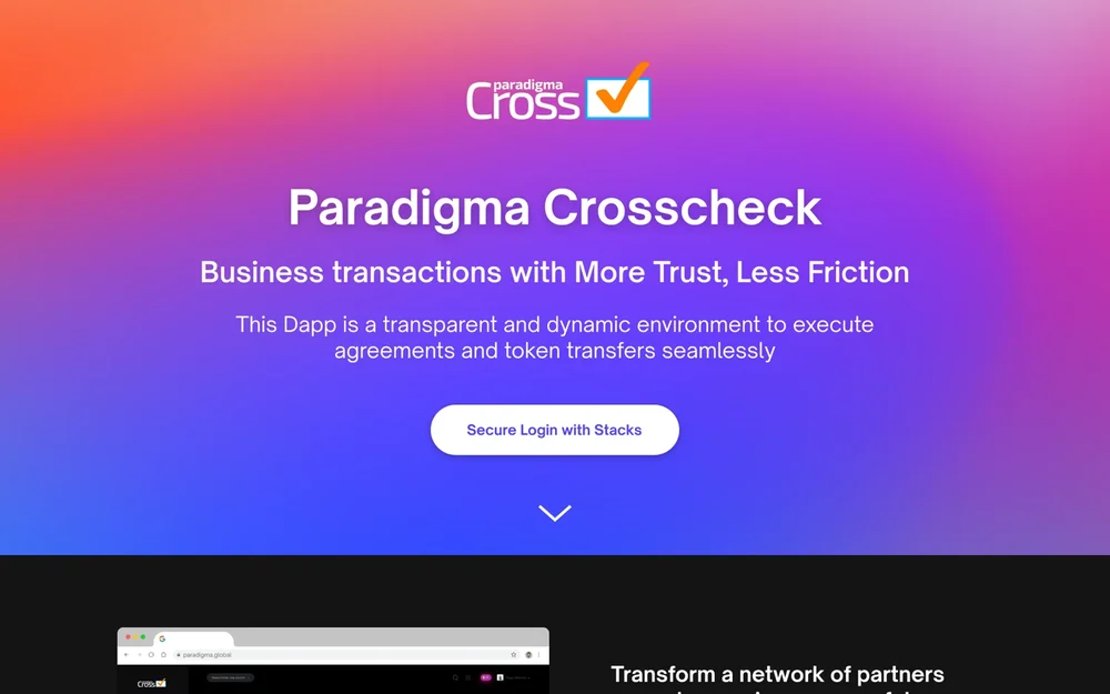 Vista principal de Paradigma Crosscheck