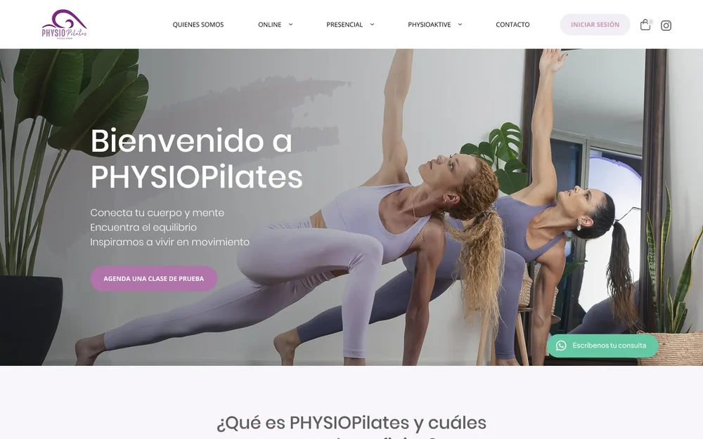 Vista principal de Physiopilates