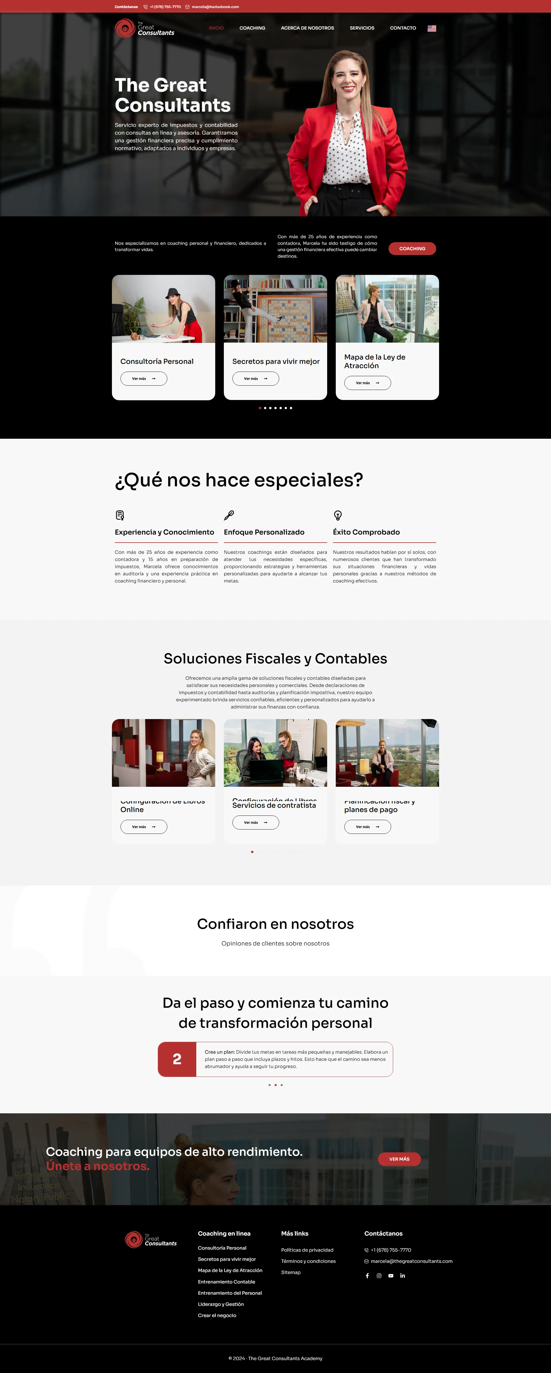 Diseño web de The Great Consultants