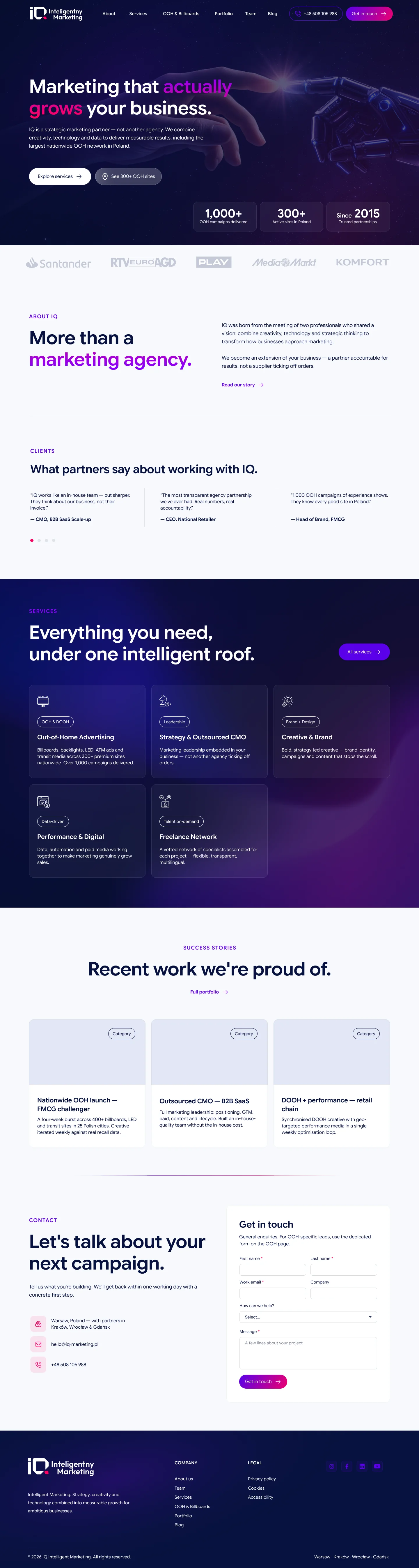 Diseño web de Inteligentny Marketing